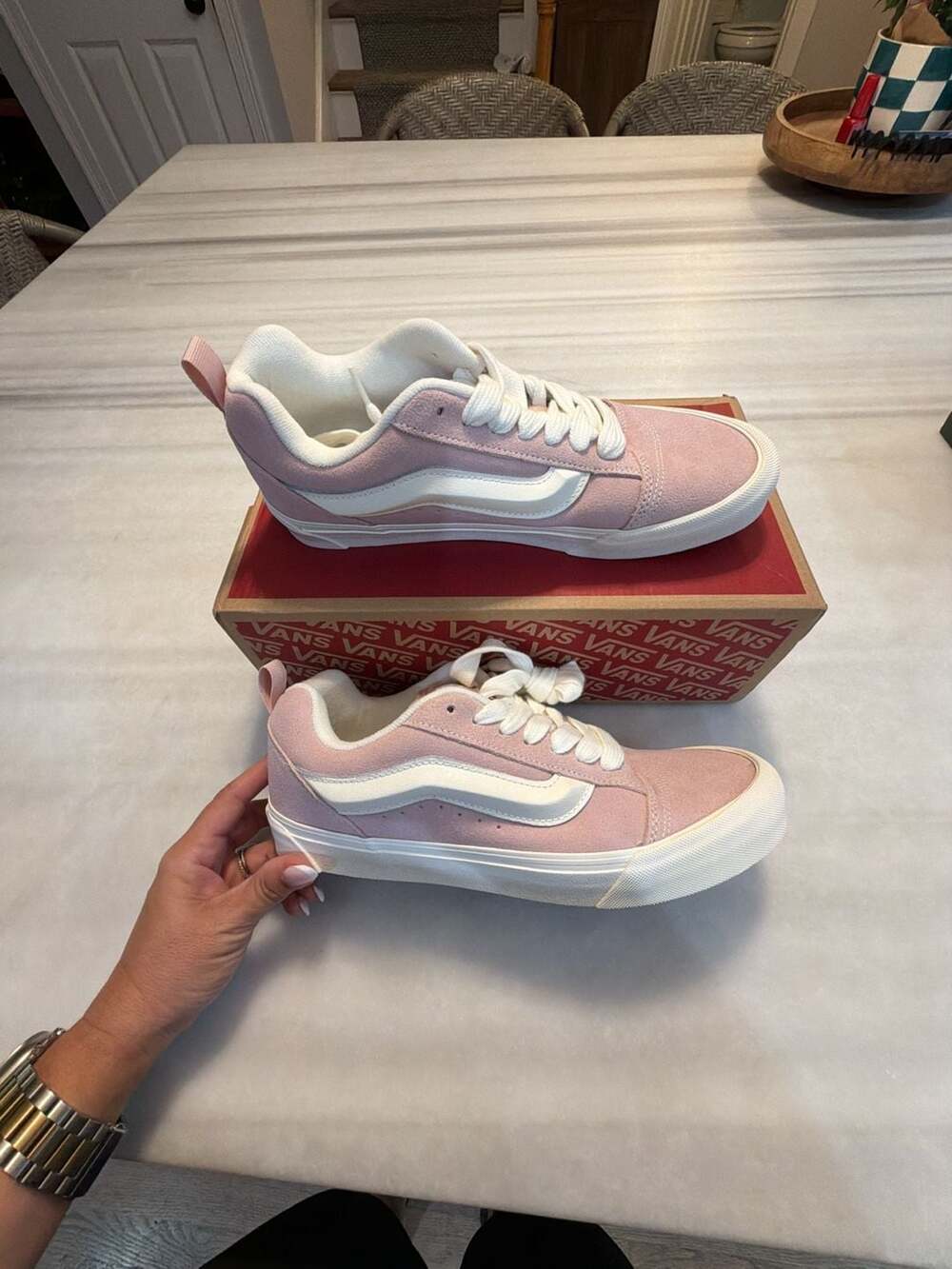 Vans Knu Skool Sepia Rose Suede Sneakers Women's 11.0 / Men's 9.5
